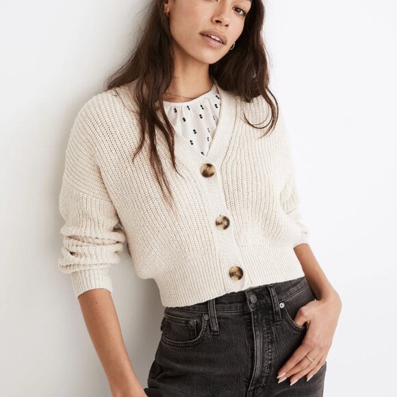 Madewell Greywood Crop Cardigan Sweater - Picture 2 of 13